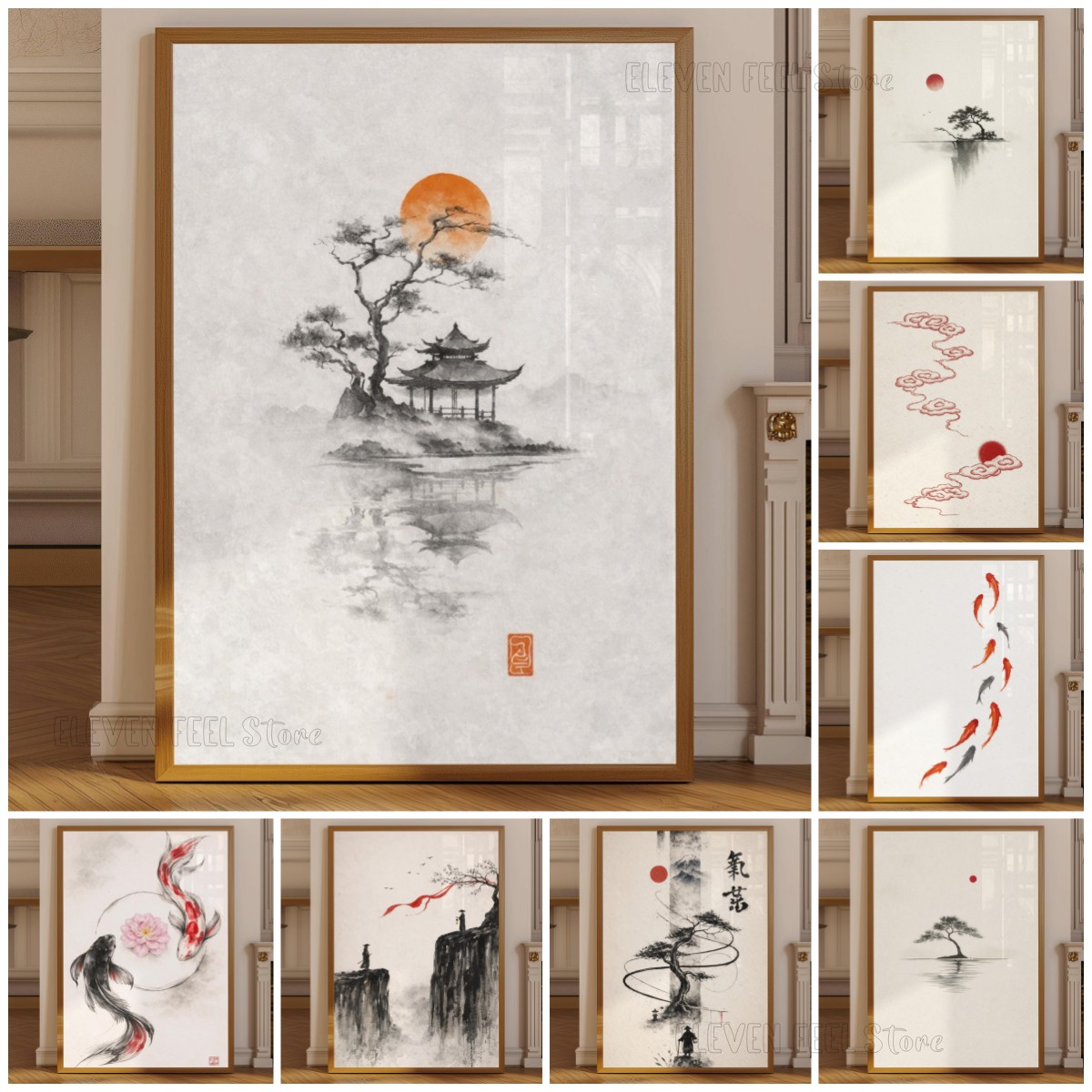 Japanese Minimalist Lifestyle - Pôster de Árvore de Tinta Japonesa