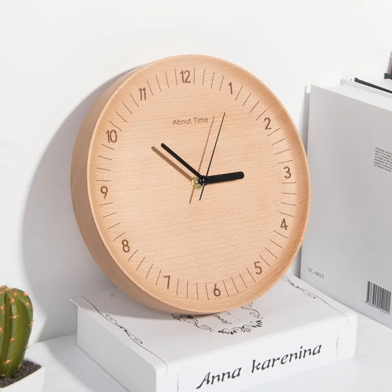 Japanese Minimalist Lifestyle - Relógio de Parede em Madeira Estilo