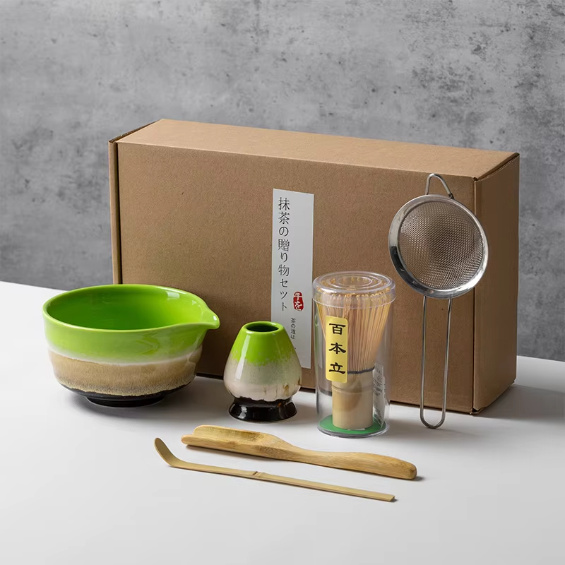 Bamboo Whisk Chasen - Jogo de chá matcha estilo japonês