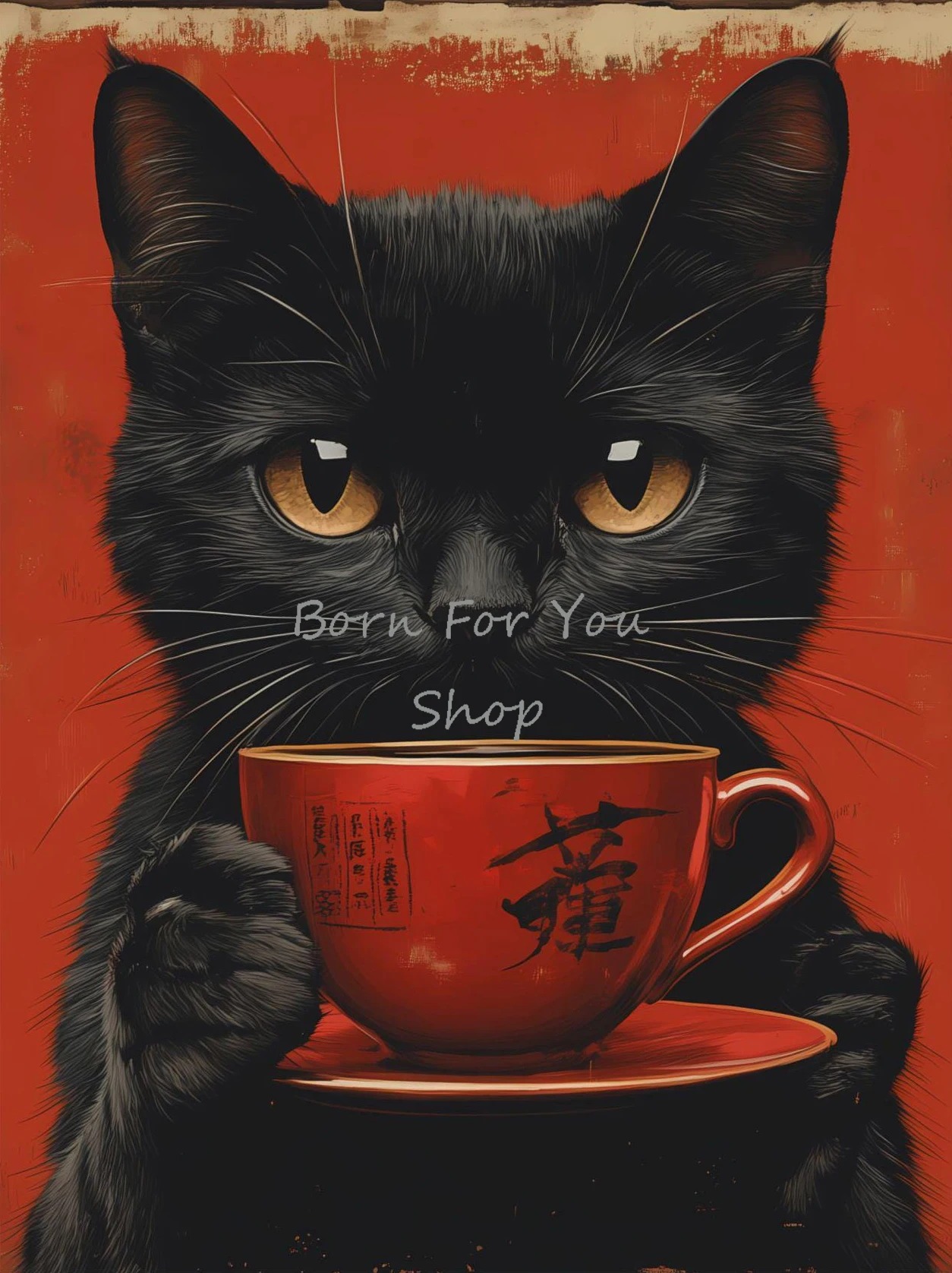 Japonês estilo edo gato preto  - Japanese Lifestyle Home avaliação e preço
