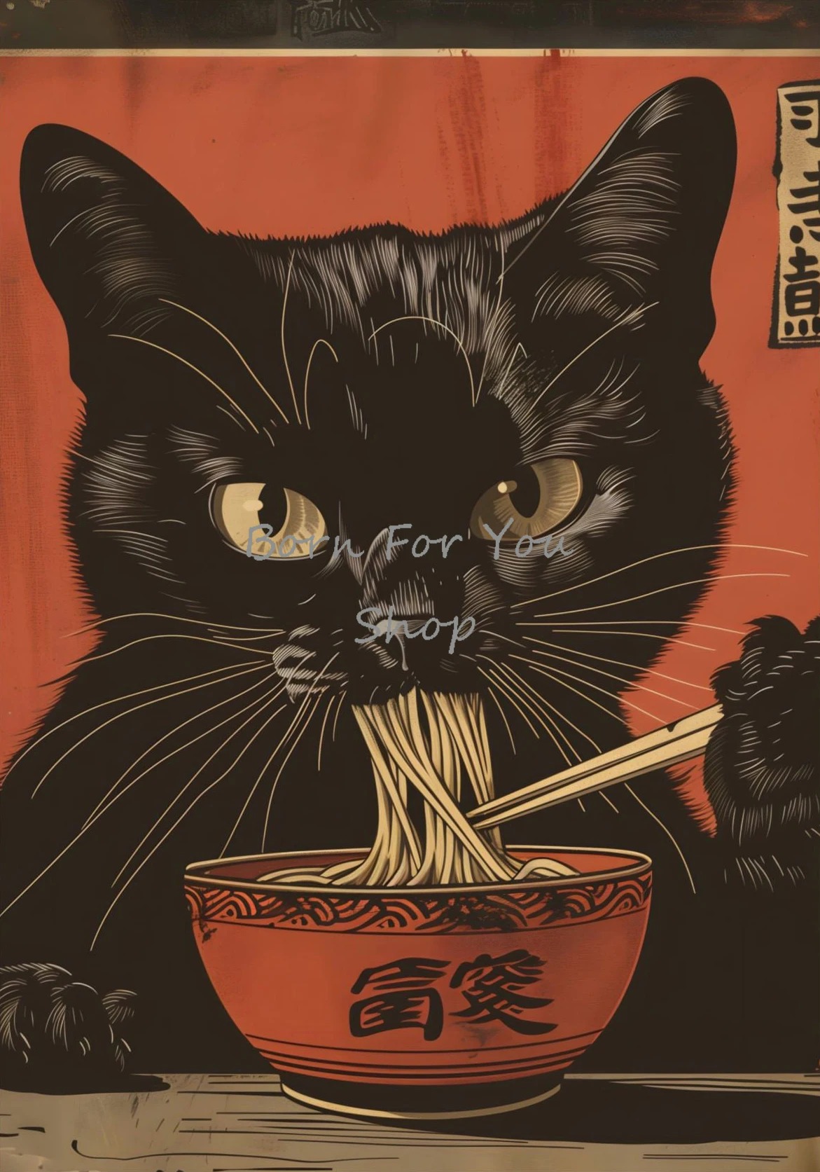 Japonês estilo edo gato preto  - Japanese Lifestyle Home avaliação e preço