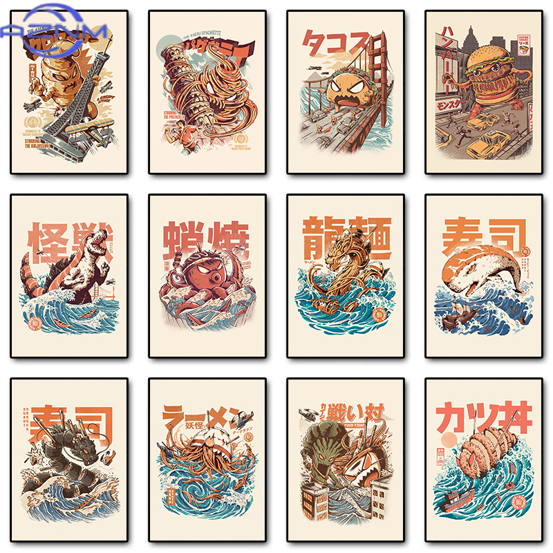 Pôsteres de Kaiju Japoneses AZ - Japanese Lifestyle Home avaliação e preço