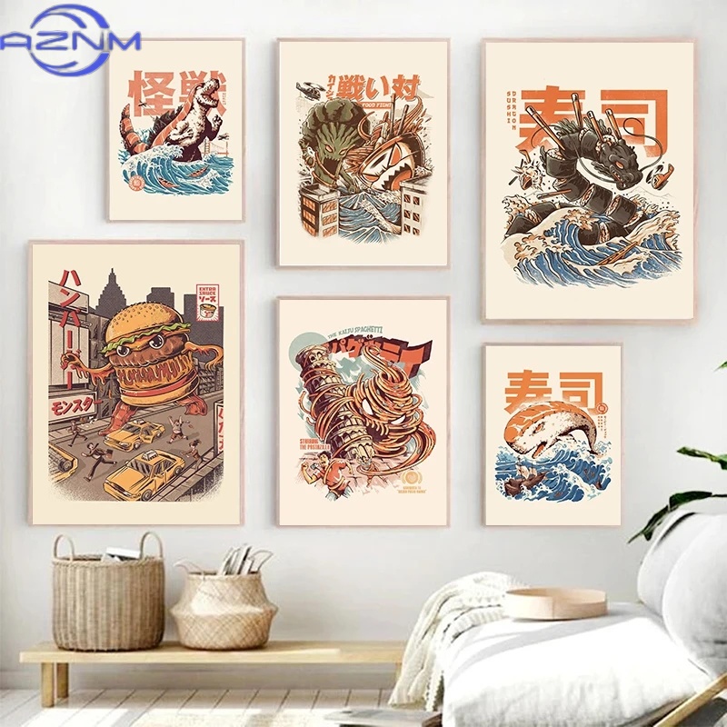 Pôsteres de Kaiju Japoneses AZ - Japanese Lifestyle Home avaliação e preço