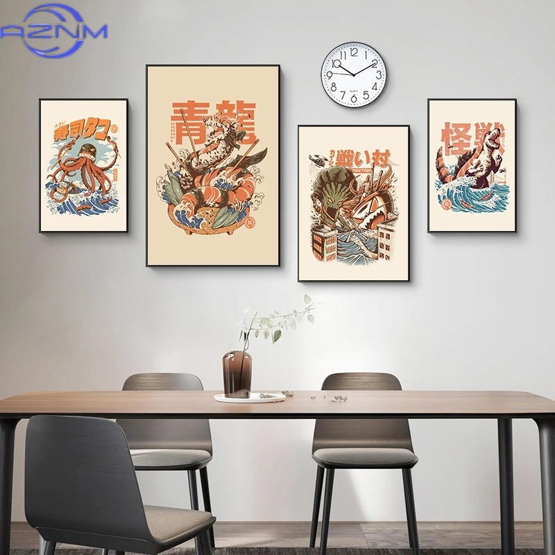 Pôsteres de Kaiju Japoneses AZ - Japanese Lifestyle Home avaliação e preço